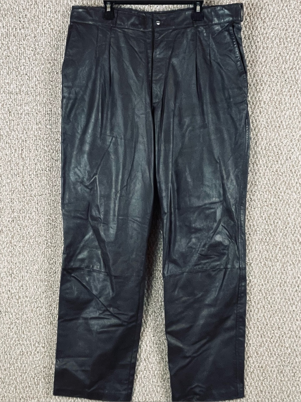 Vintage 80s Leather Pants Womens 34x29 Biker Rockstar Girlfriend Indie Sleaze